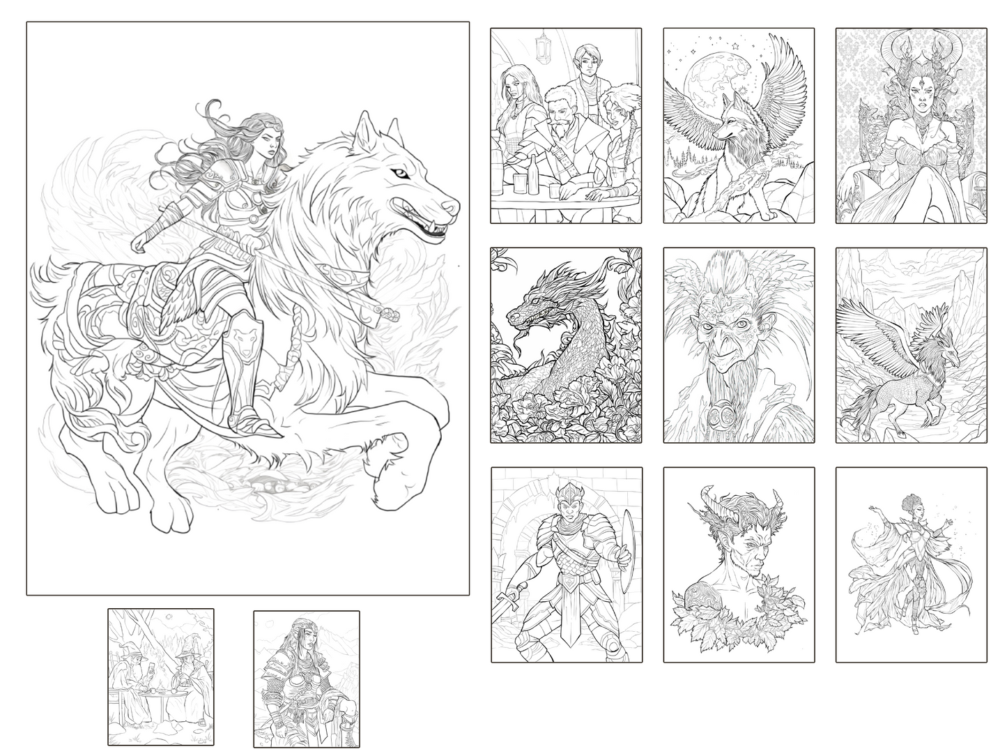 RPG Adventurer's Coloring Book Bundle I - Digital Download